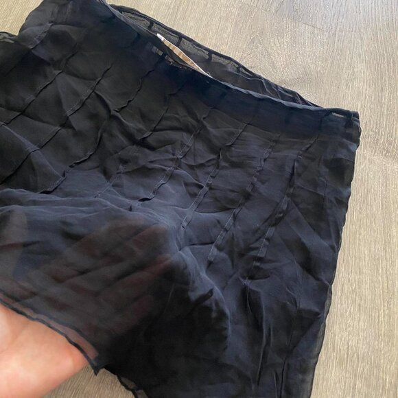 vintage sheer pleated mini black skirt - Picture 7 of 8